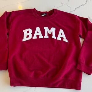 BAMA university of Alabama crew neck crimson red sweatshirt S tide team small